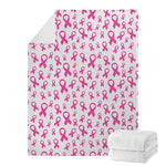 Little Breast Cancer Ribbon Print Blanket