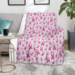 Little Breast Cancer Ribbon Print Blanket