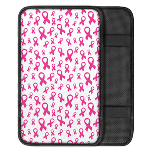 Little Breast Cancer Ribbon Print Car Center Console Cover