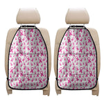 Little Breast Cancer Ribbon Print Car Seat Organizers