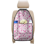Little Breast Cancer Ribbon Print Car Seat Organizers