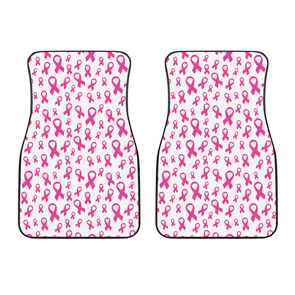 Little Breast Cancer Ribbon Print Front Car Floor Mats
