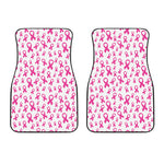 Little Breast Cancer Ribbon Print Front Car Floor Mats