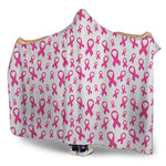 Little Breast Cancer Ribbon Print Hooded Blanket