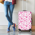 Little Breast Cancer Ribbon Print Luggage Cover