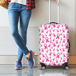 Little Breast Cancer Ribbon Print Luggage Cover