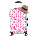 Little Breast Cancer Ribbon Print Luggage Cover