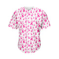 Little Breast Cancer Ribbon Print Men's Baseball Jersey