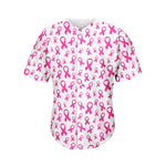 Little Breast Cancer Ribbon Print Men's Baseball Jersey