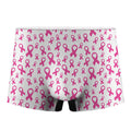 Little Breast Cancer Ribbon Print Men's Boxer Briefs