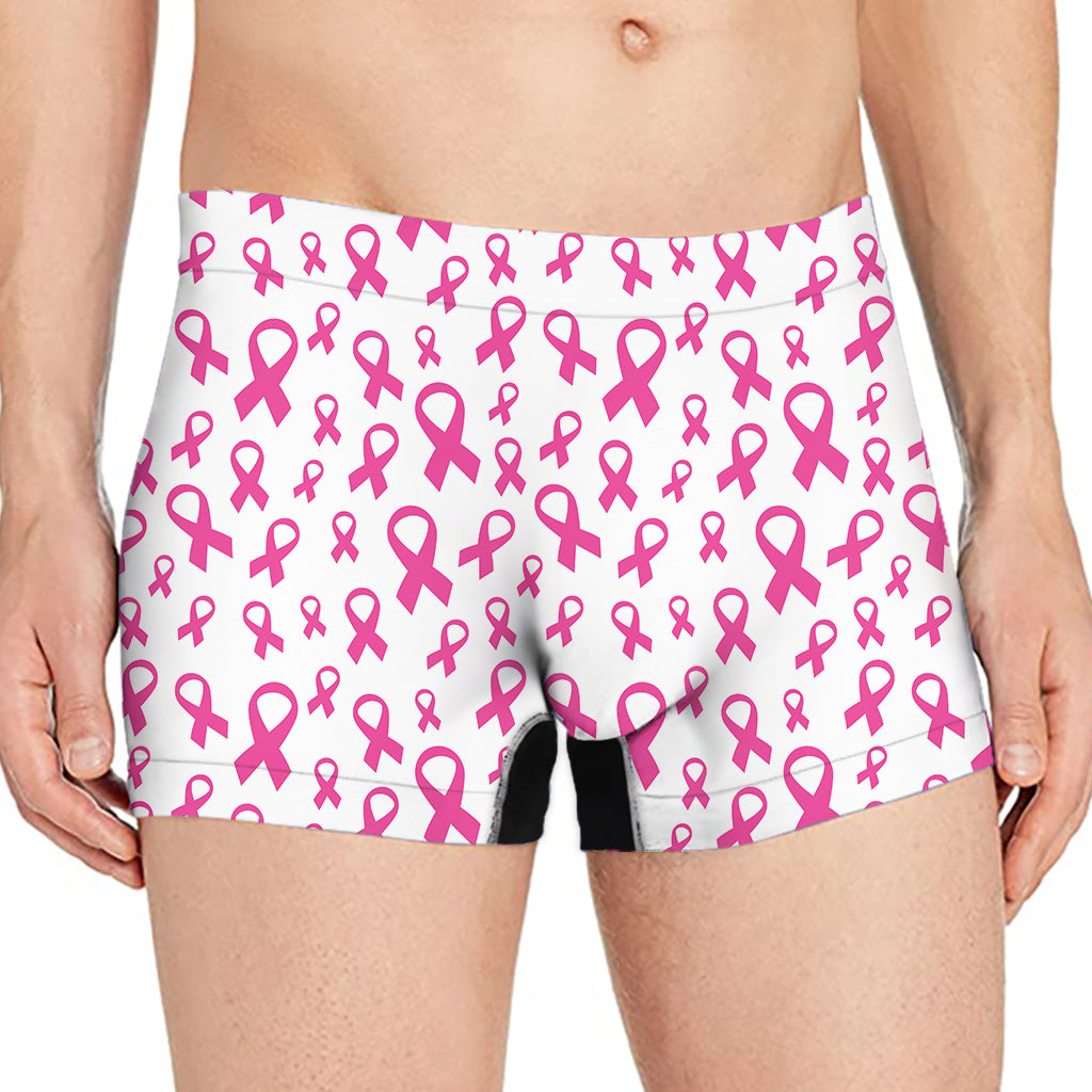Little Breast Cancer Ribbon Print Men's Boxer Briefs