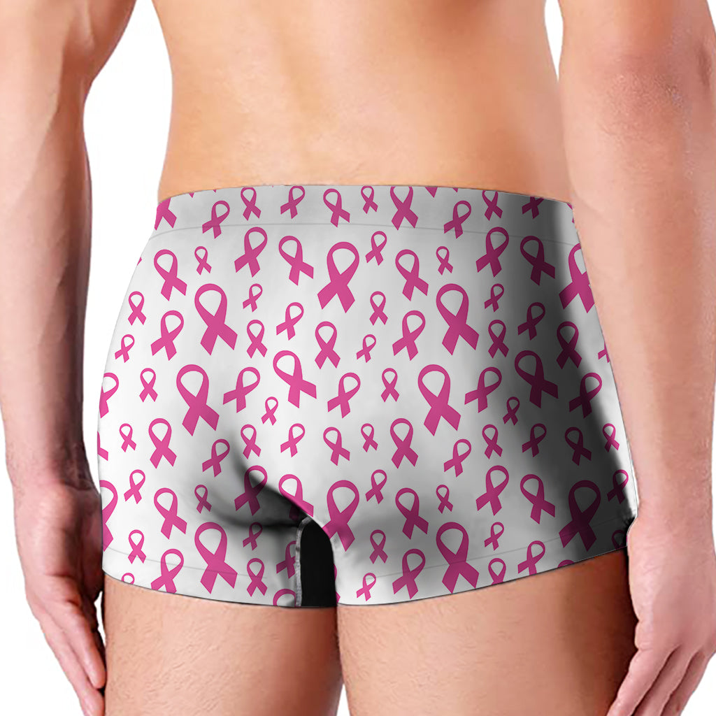 Little Breast Cancer Ribbon Print Men's Boxer Briefs