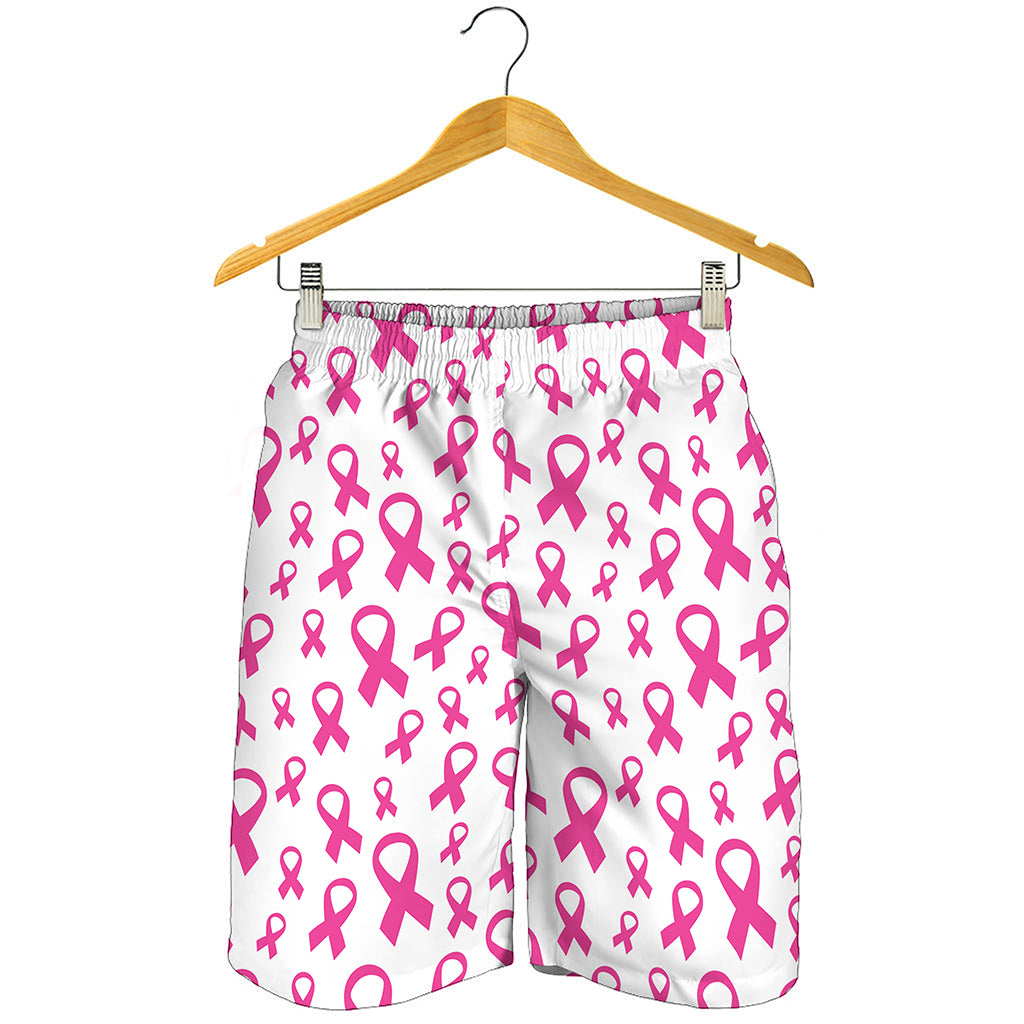 Little Breast Cancer Ribbon Print Men's Shorts