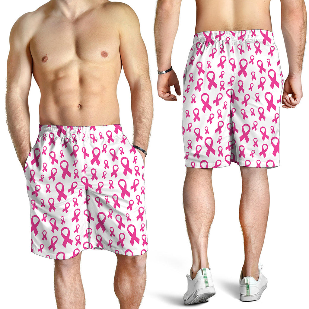 Little Breast Cancer Ribbon Print Men's Shorts