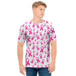 Little Breast Cancer Ribbon Print Men's T-Shirt