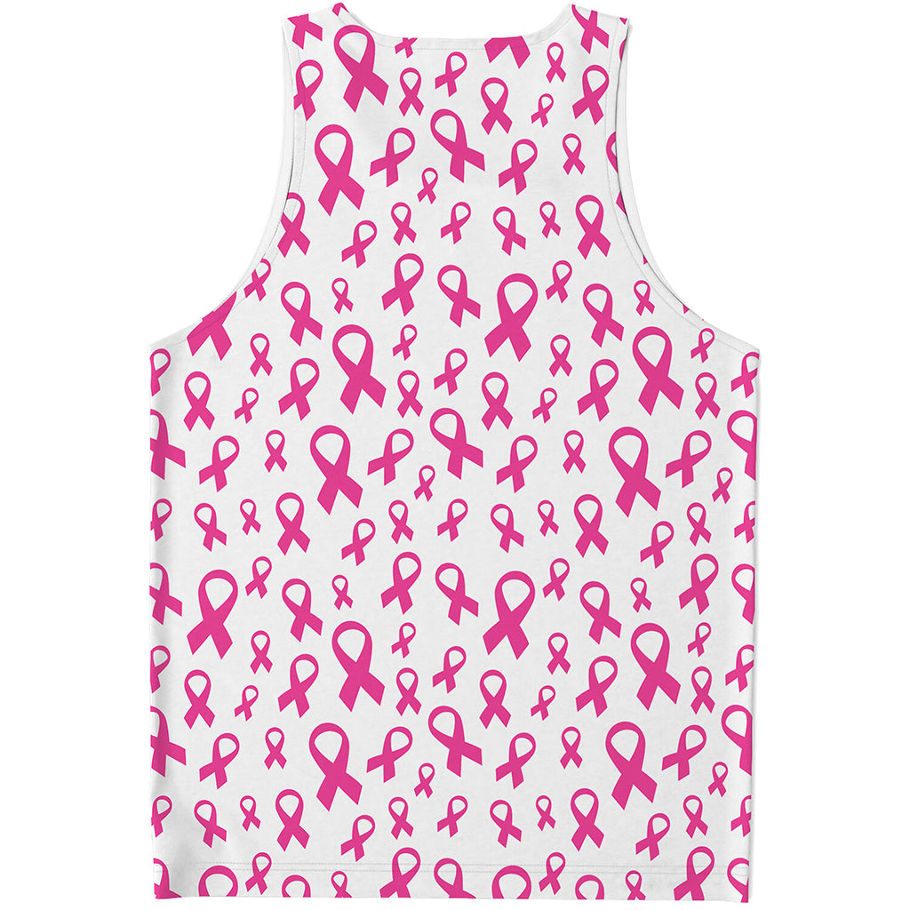 Little Breast Cancer Ribbon Print Men's Tank Top