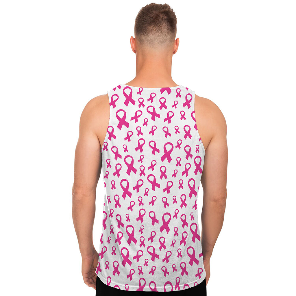 Little Breast Cancer Ribbon Print Men's Tank Top