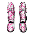 Little Breast Cancer Ribbon Print Muay Thai Shin Guards