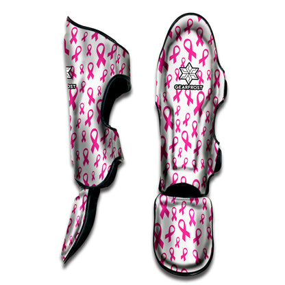 Little Breast Cancer Ribbon Print Muay Thai Shin Guard