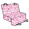 Little Breast Cancer Ribbon Print Pet Car Back Seat Cover