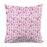 Little Breast Cancer Ribbon Print Pillow Cover