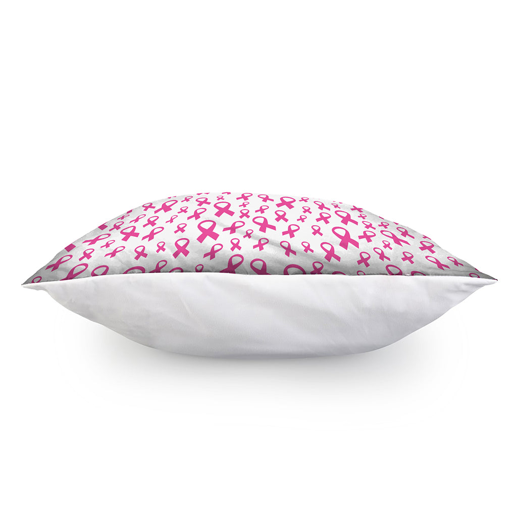Little Breast Cancer Ribbon Print Pillow Cover