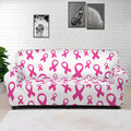 Little Breast Cancer Ribbon Print Sofa Cover