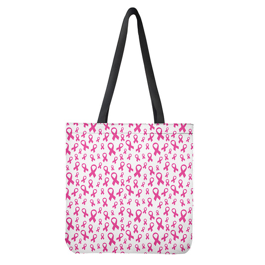 Little Breast Cancer Ribbon Print Tote Bag