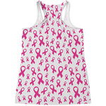Little Breast Cancer Ribbon Print Women's Racerback Tank Top