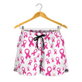 Little Breast Cancer Ribbon Print Women's Shorts