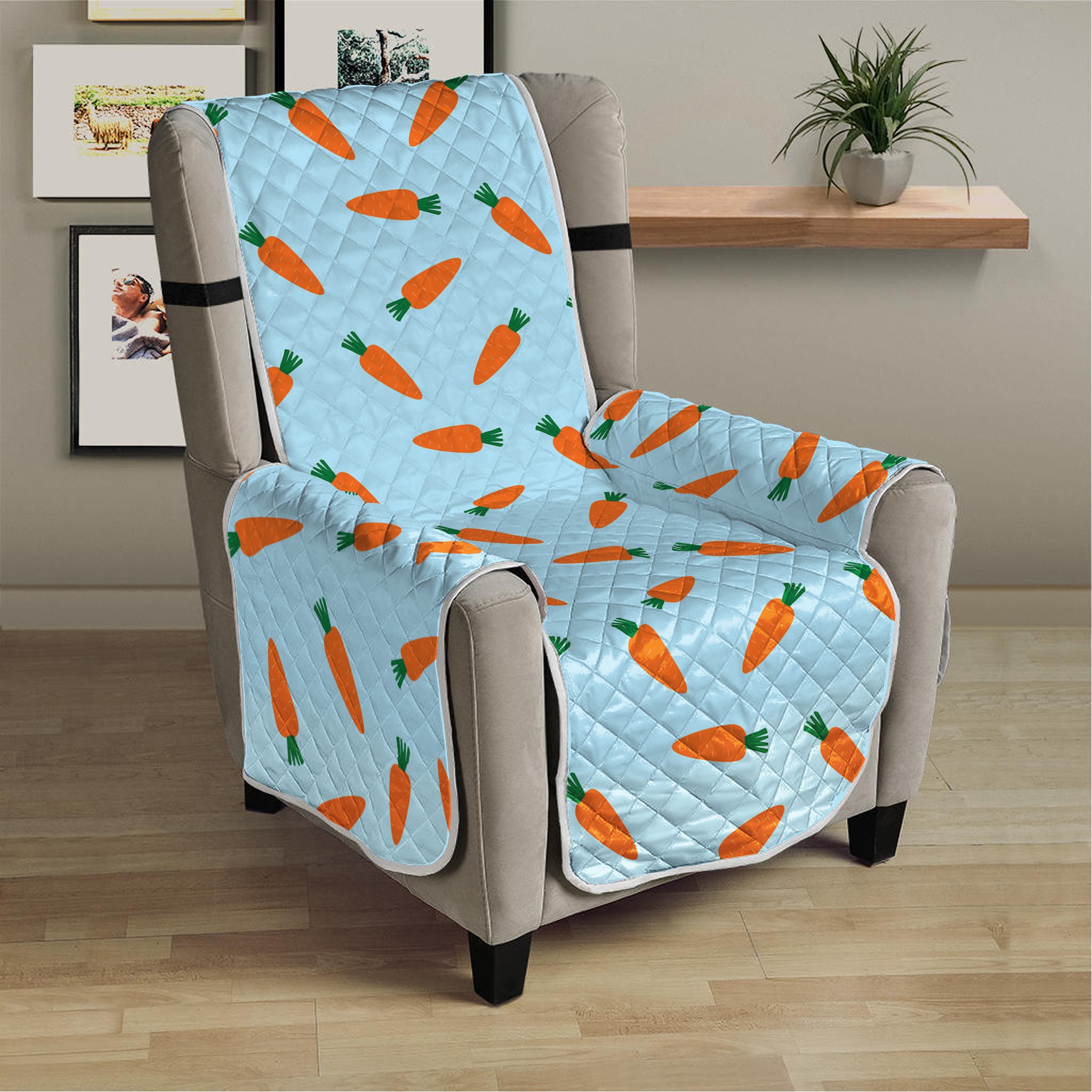 Little Carrot Pattern Print Armchair Protector