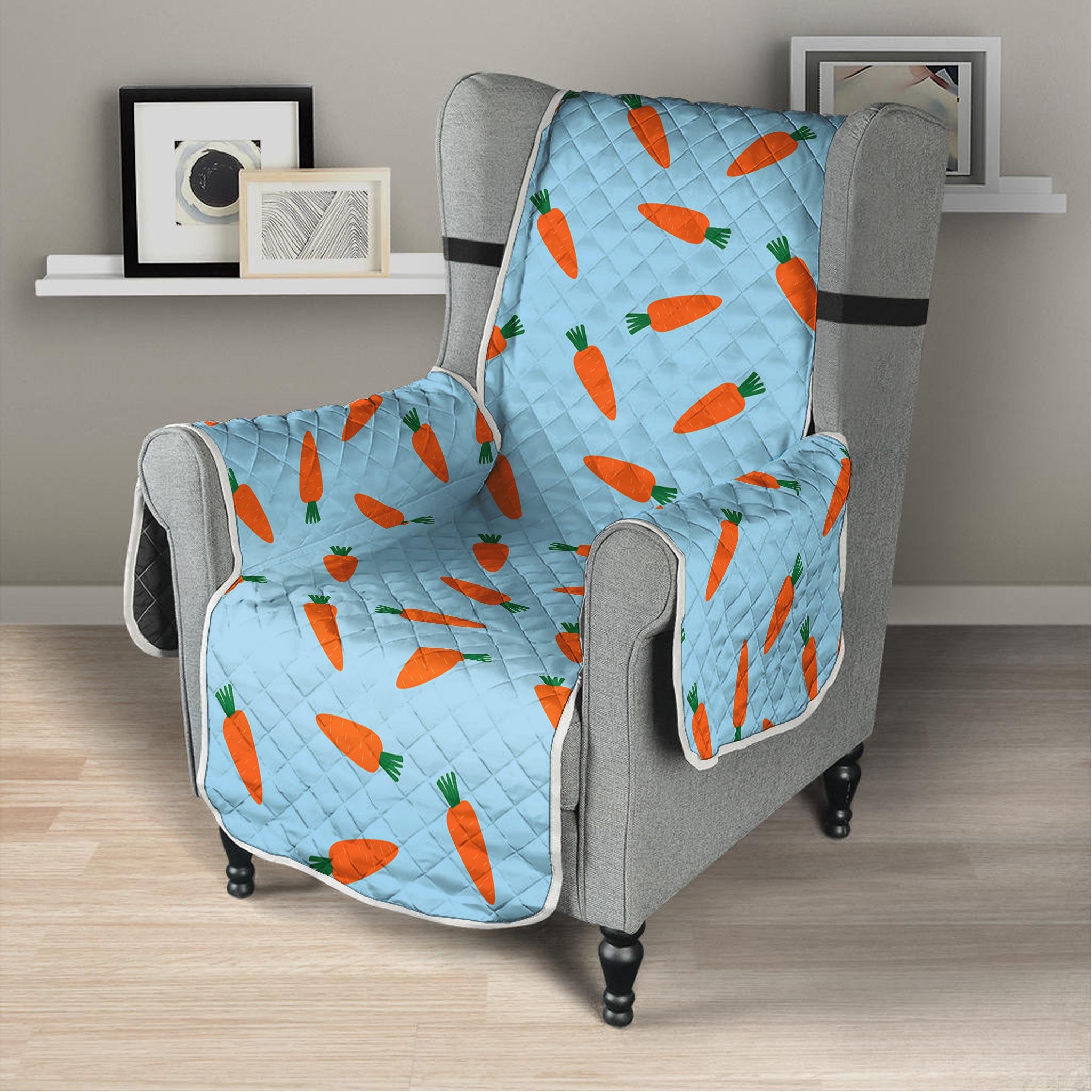 Little Carrot Pattern Print Armchair Protector