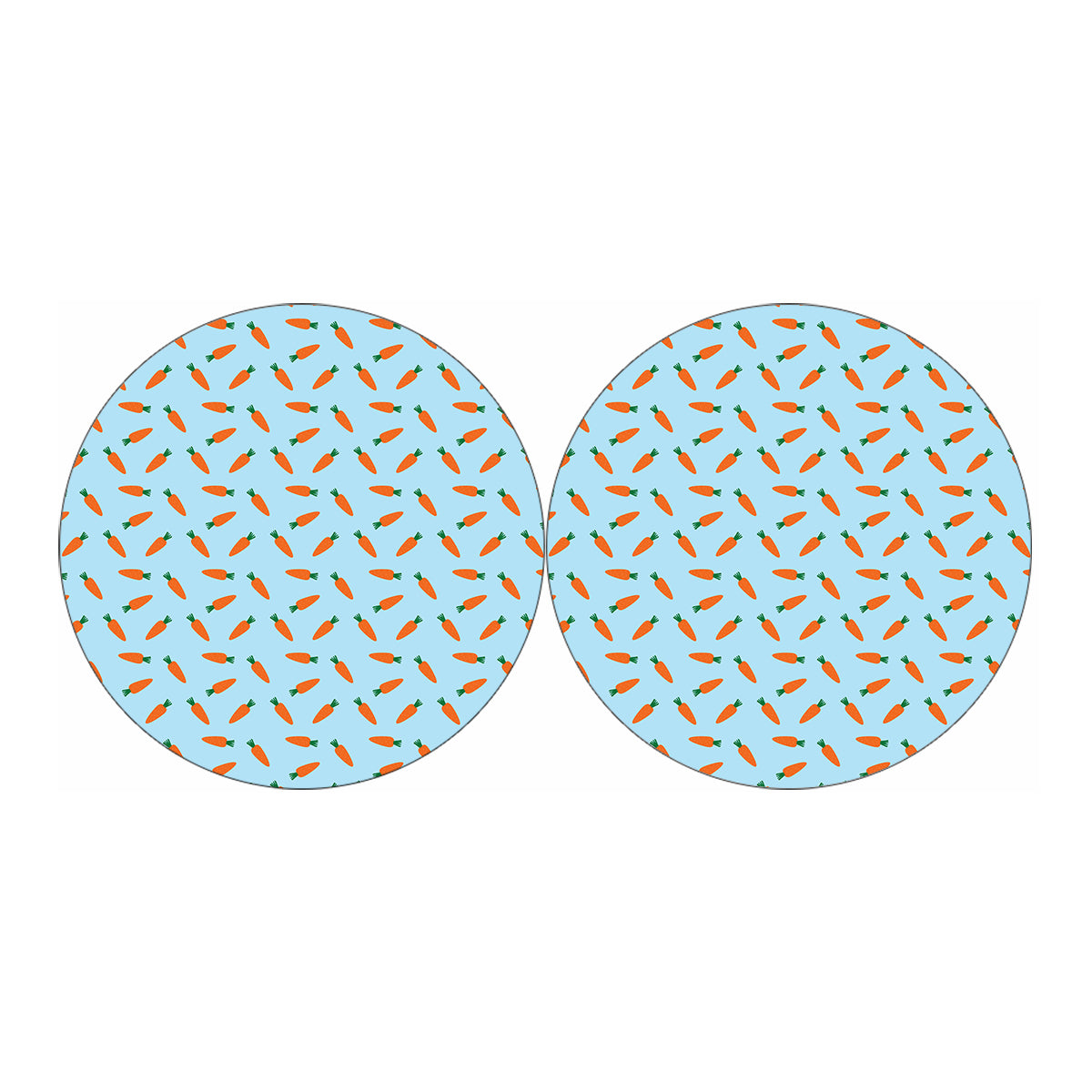 Little Carrot Pattern Print Car Coasters