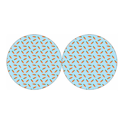 Little Carrot Pattern Print Car Coasters