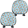 Little Carrot Pattern Print Car Headrest Covers