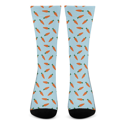 Little Carrot Pattern Print Crew Socks