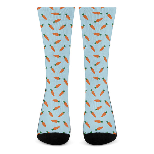 Little Carrot Pattern Print Crew Socks