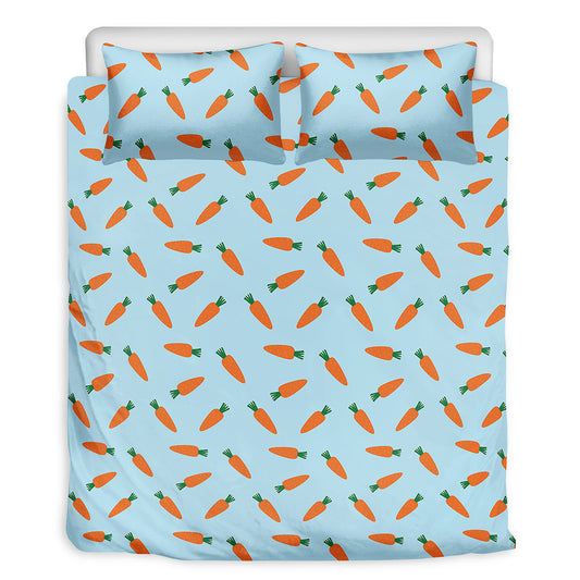 Little Carrot Pattern Print Duvet Cover Bedding Set