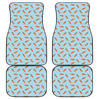 Little Carrot Pattern Print Front and Back Car Floor Mats