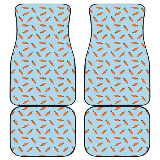 Little Carrot Pattern Print Front and Back Car Floor Mats
