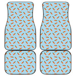 Little Carrot Pattern Print Front and Back Car Floor Mats