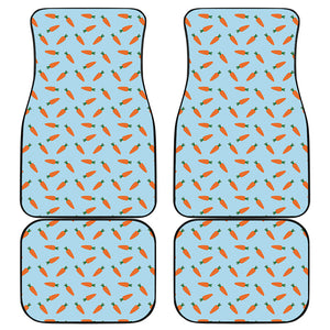 Little Carrot Pattern Print Front and Back Car Floor Mats