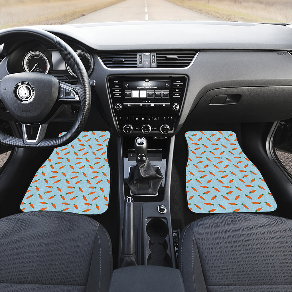 Little Carrot Pattern Print Front and Back Car Floor Mats