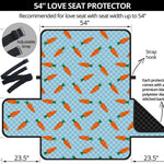 Little Carrot Pattern Print Loveseat Protector