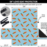 Little Carrot Pattern Print Loveseat Protector