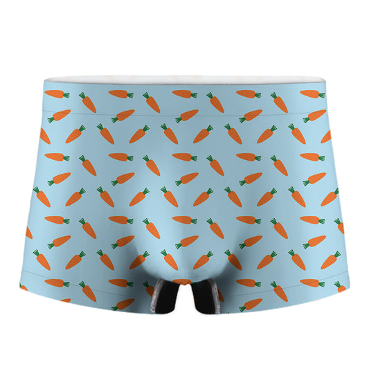 Little Carrot Pattern Print Men's Boxer Briefs