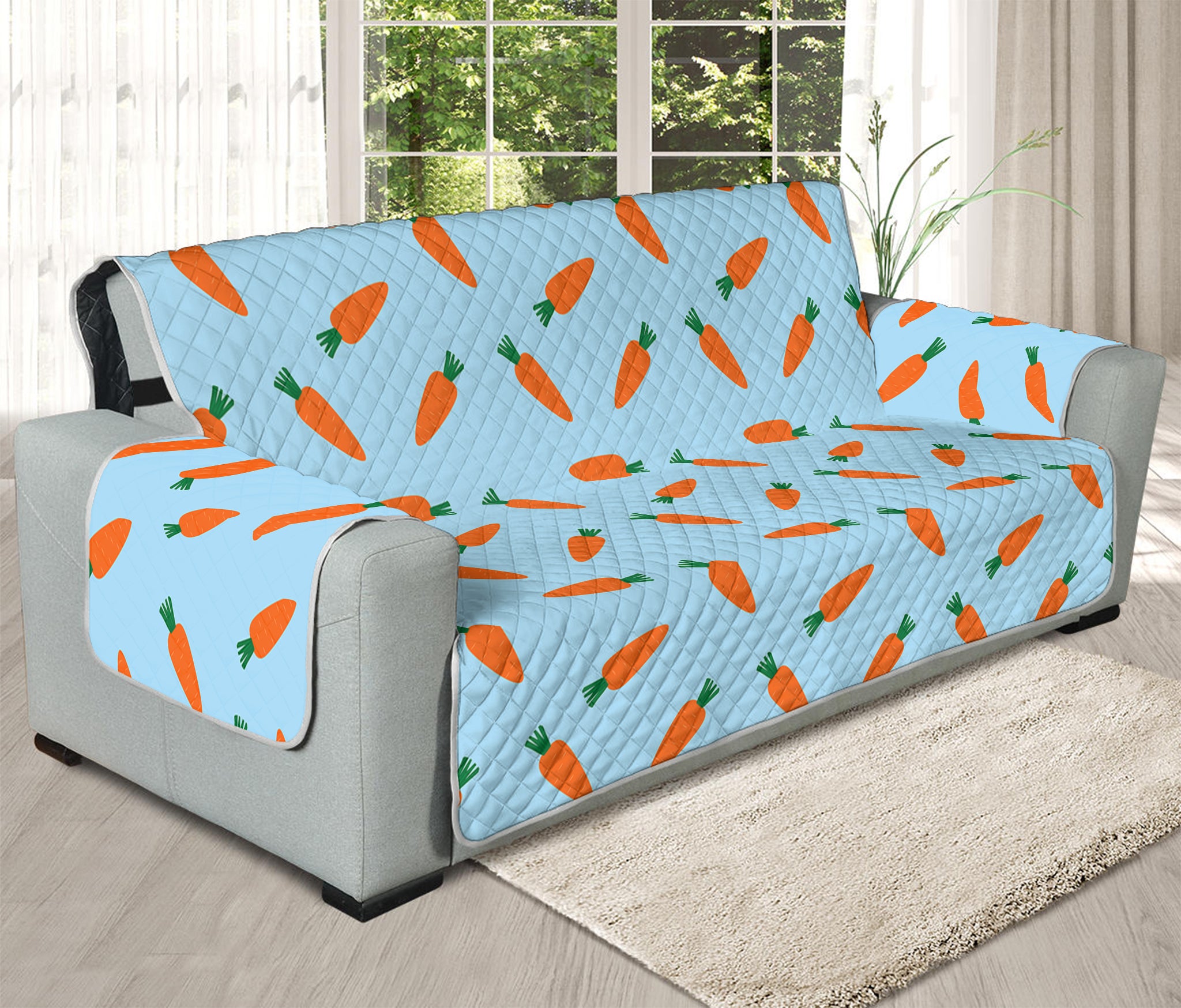 Little Carrot Pattern Print Oversized Sofa Protector