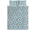 Little Carrot Pattern Print Quilt Bed Set