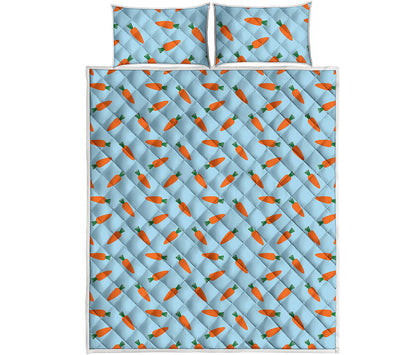 Little Carrot Pattern Print Quilt Bed Set