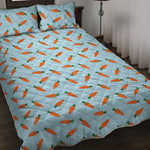 Little Carrot Pattern Print Quilt Bed Set
